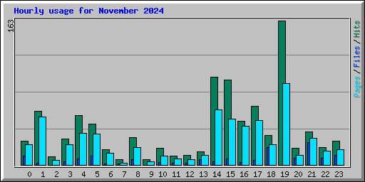 Hourly usage for November 2024