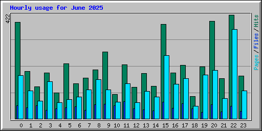Hourly usage for June 2025