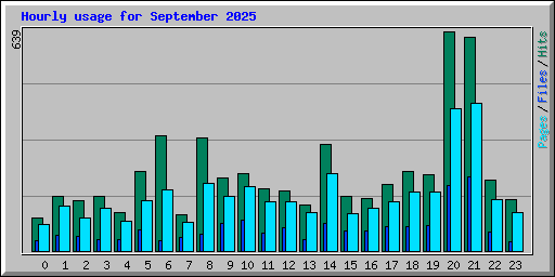 Hourly usage for September 2025