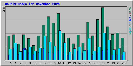 Hourly usage for November 2025