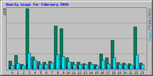 Hourly usage for February 2026