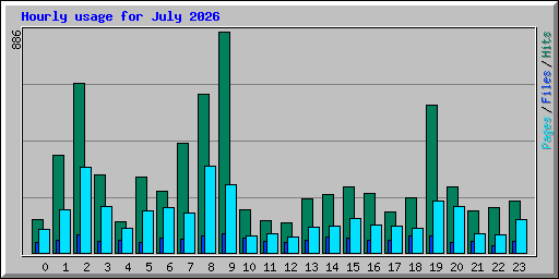 Hourly usage for July 2026